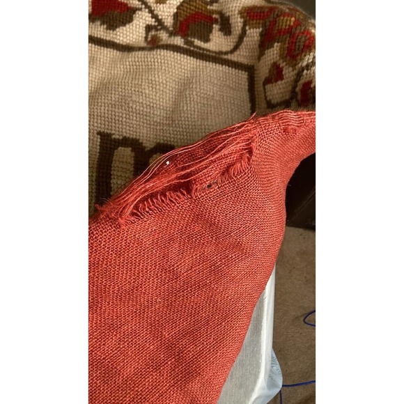 Vintage Handmade Hooked Rag Rug Style Welcome Rug Extra Large 35” X 26” - Picture 2 of 5